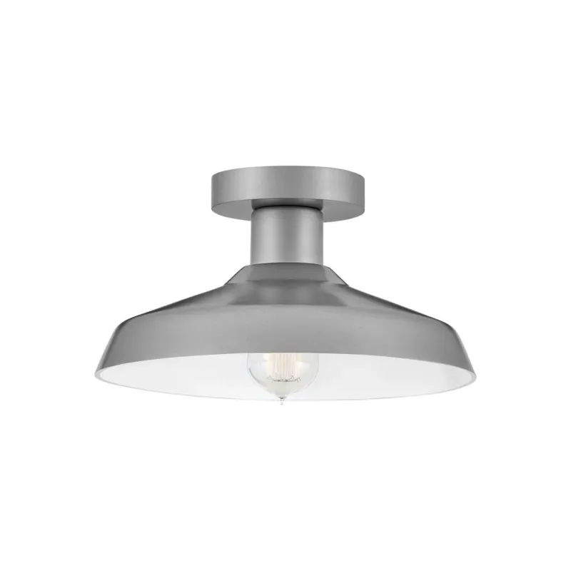 Forge 12" Outdoor Flush Mount | Antique Brushed Aluminum