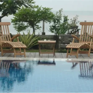 Royal Steamer Katana 3-Pieces Set By Anderson Teak | Outdoor Chaise Lounges | Modishstore