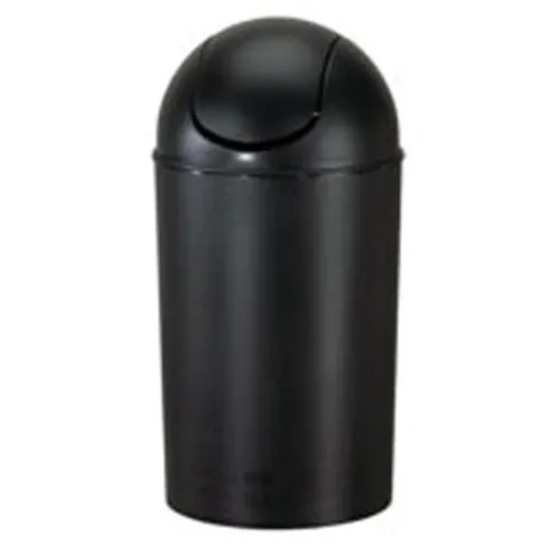 Umbra Swing Top Garbage Container, 10 Gal, Black