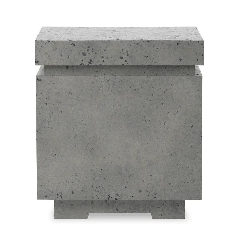 Posen Outdoor Square Propane Enclosure | Pewter Concrete