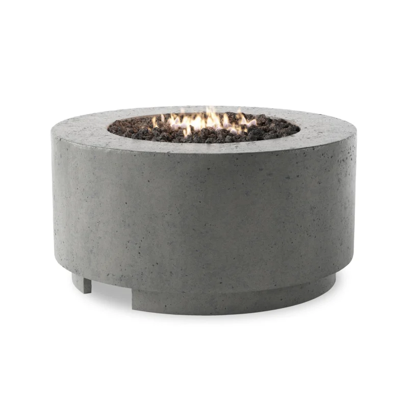 Damian Outdoor Fire Table | Pewter Concrete