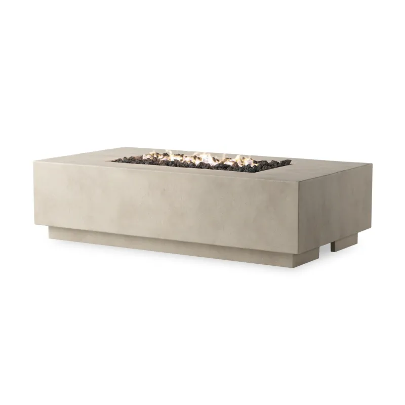 Kenton Outdoor Fire Table | Natural Concrete