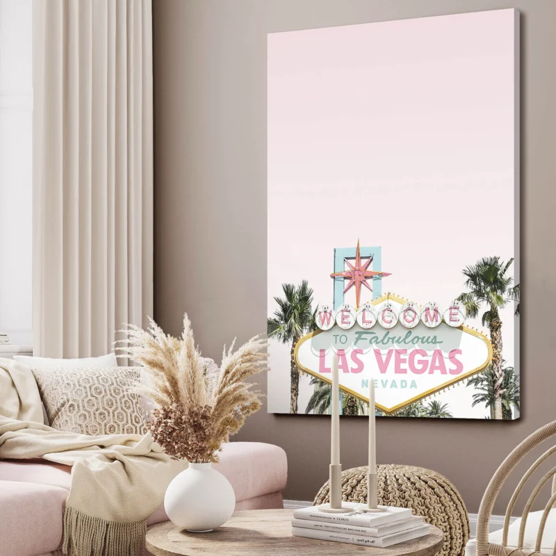 Canvastavla - Las Vegas pastel