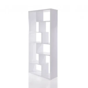 White Veneer Cube Bookcase By Homeroots | Bookcases | Modishstore
