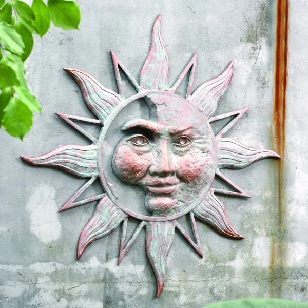 Half Face Sun Wall Plaque By SPI Home | Wall Decor | Modishstore