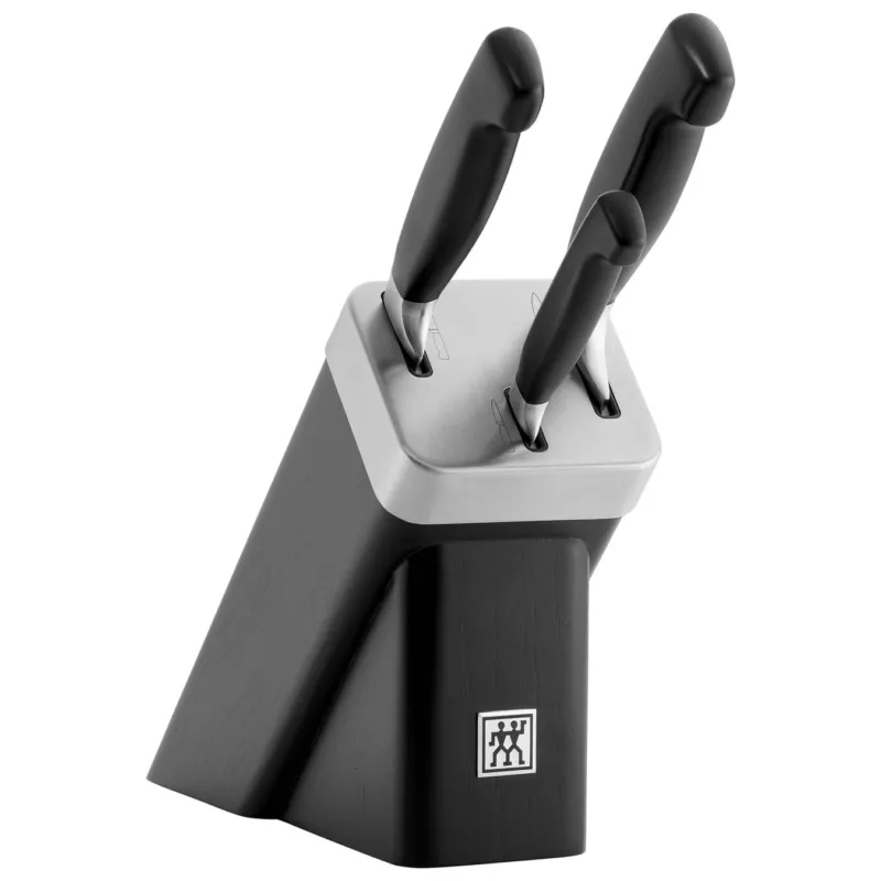 Zwilling | Four Star 4 Piece Self Sharpening Knife Block Set - ChefEquipment.com
