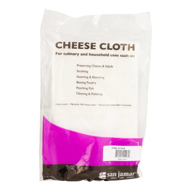 San Jamar Cheese Cloth, White Cotton