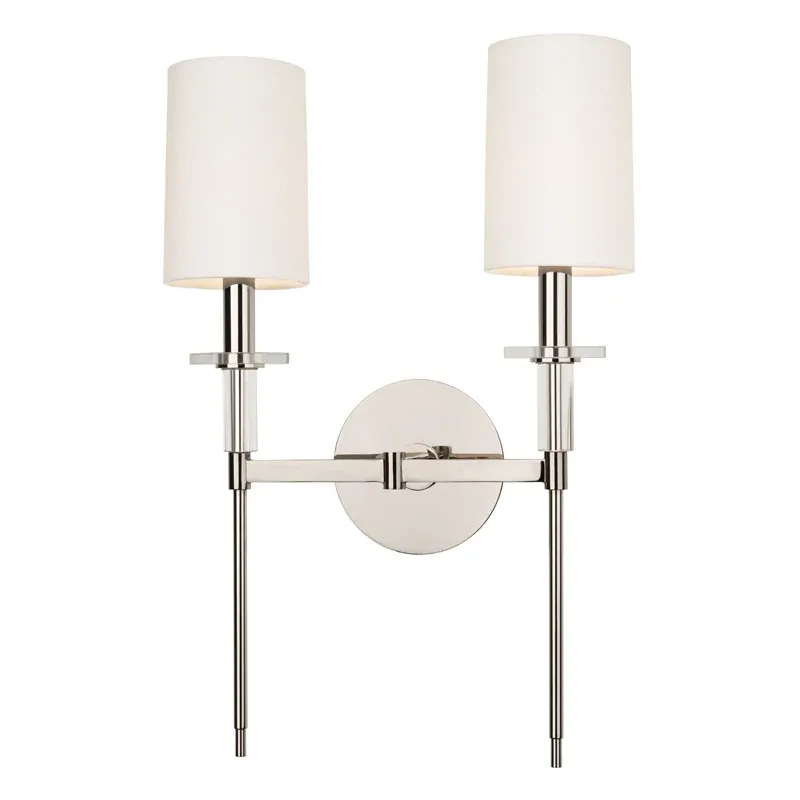 Amherst 2-Light Wall Sconce | Polished Nickel