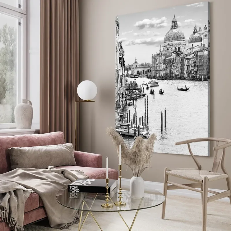 Canvastavla - Venice in Black White