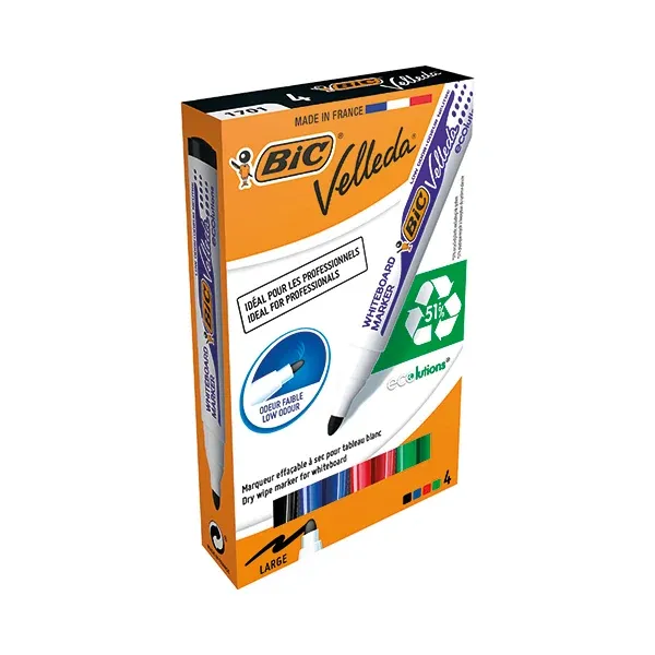Bic Velleda 1701 Whiteboard Marker Assorted (Pack of 4) 1199001704