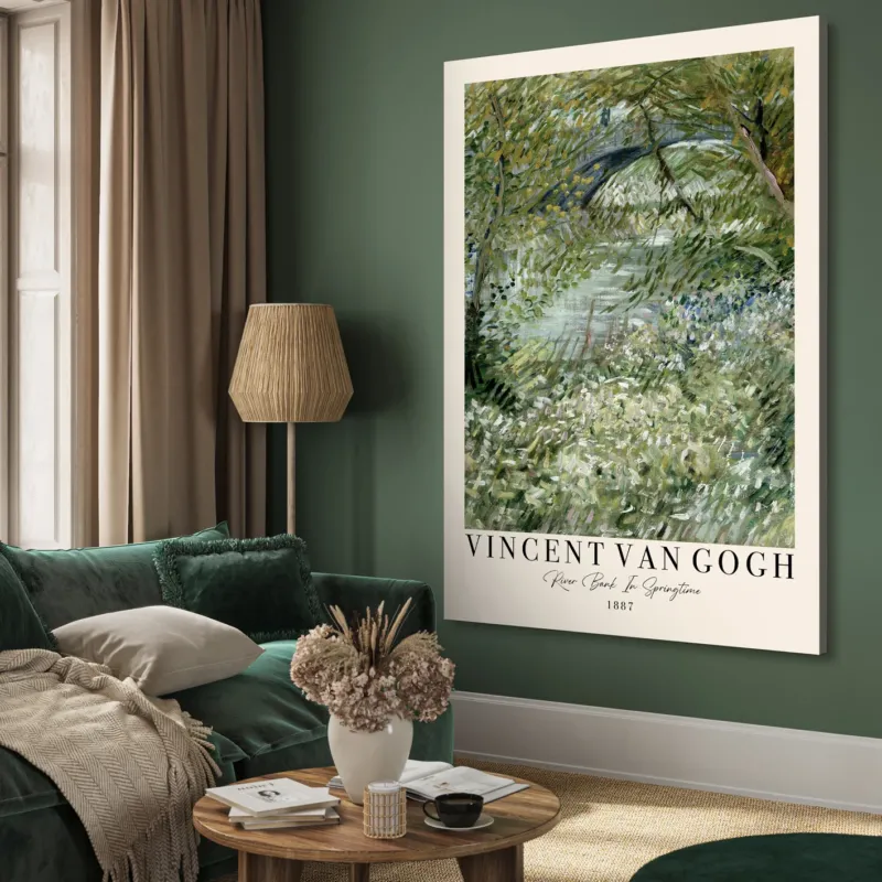Canvastavla - River Bank in Springtime
