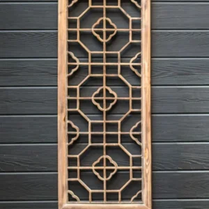 Vagabond Vintage Chinese Wood Screen - Rectangle | Modishstore | Wall Decor