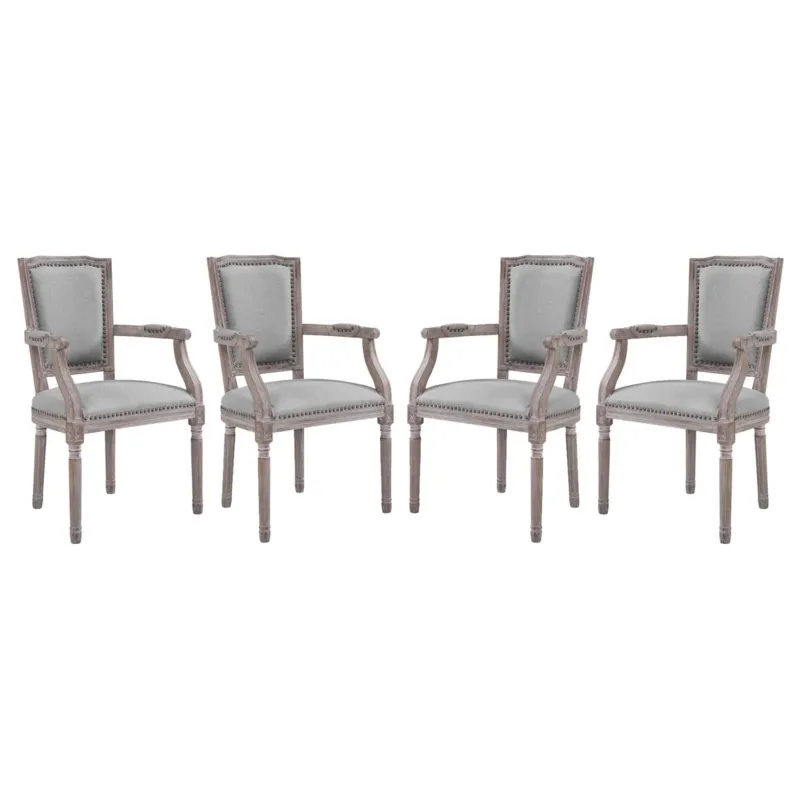 Modway Penchant Dining Armchair Upholstered Fabric Set of 4 - EEI-3463 | Dining Chairs | Modishstore - 1