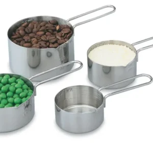 Vollrath | 4 Piece Measuring Cup Set, Stainless Steel - ChefEquipment.com
