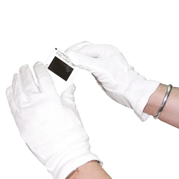 White Knitted Cotton Large Gloves (Pack of 10) GI/NCME
