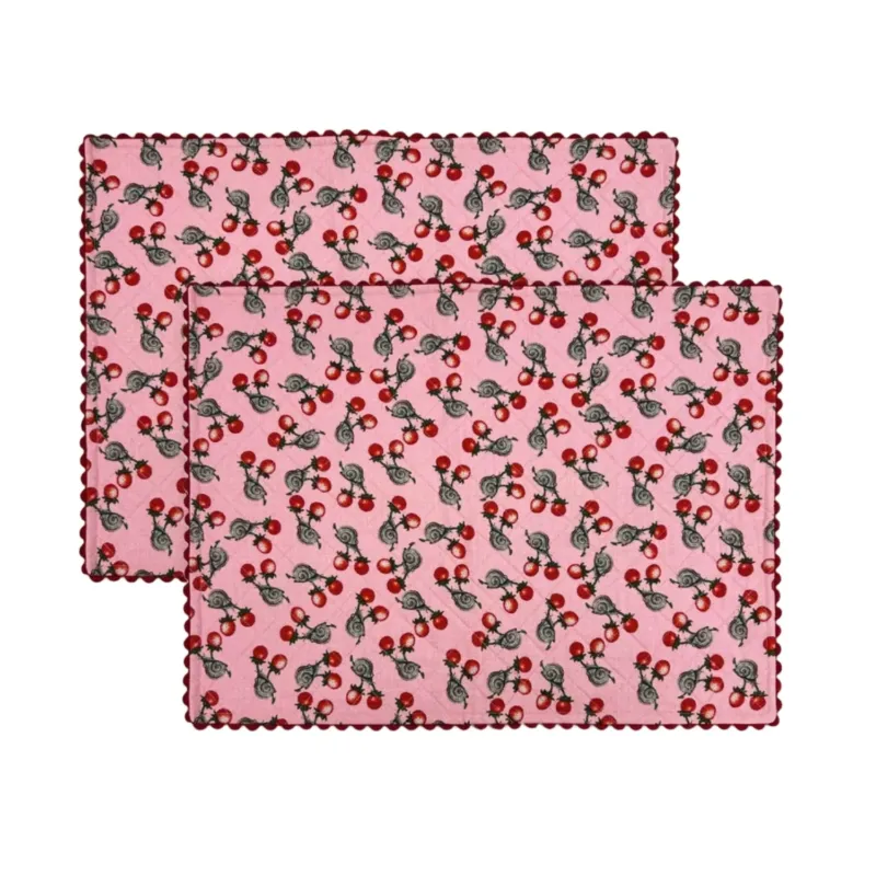 Berry Snail Candy Placemat | Set of Two