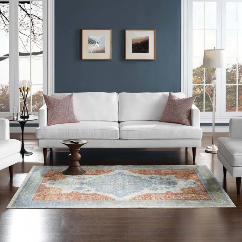 Modway Citlali Distressed Southwestern Aztec 8x10 Area Rug - R-1122-810 | Rugs | Modishstore - 1