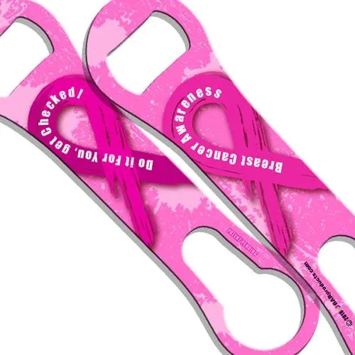 Kolorcoat™ V-Rod® Bottle Opener - Breast Cancer Awareness - Spatter