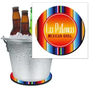 ADD YOUR NAME - Beer Bucket Coaster - Mexican Blanket