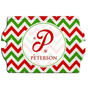 Custom Tavern Shaped Wood Bar Sign - Holiday Monogram