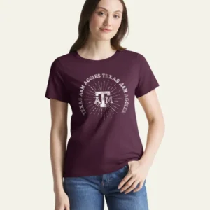 TEXAS A&M AGGIES SHINE LINES '47 WOMEN'S EVERYDAY TEE
