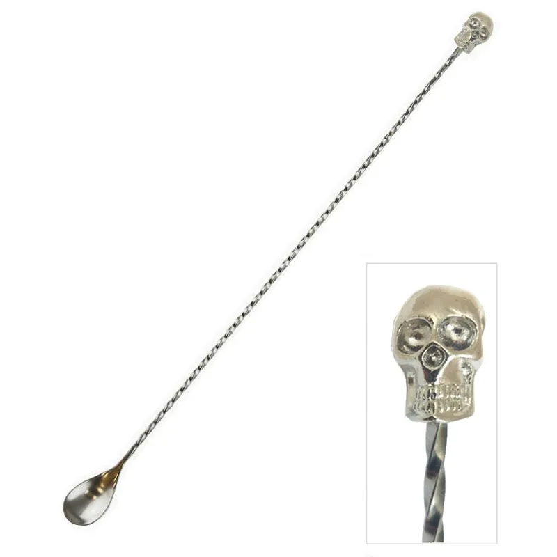 BarConic Skull Bar Spoon - Stainless Steel - 40 cm