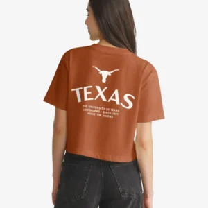 TEXAS LONGHORNS HADRIAN '47 FOUNDATION CROP TEE WOMENS