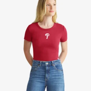 PHILADELPHIA PHILLIES MICRO EMB '47 BABY RIB TEE WOMENS