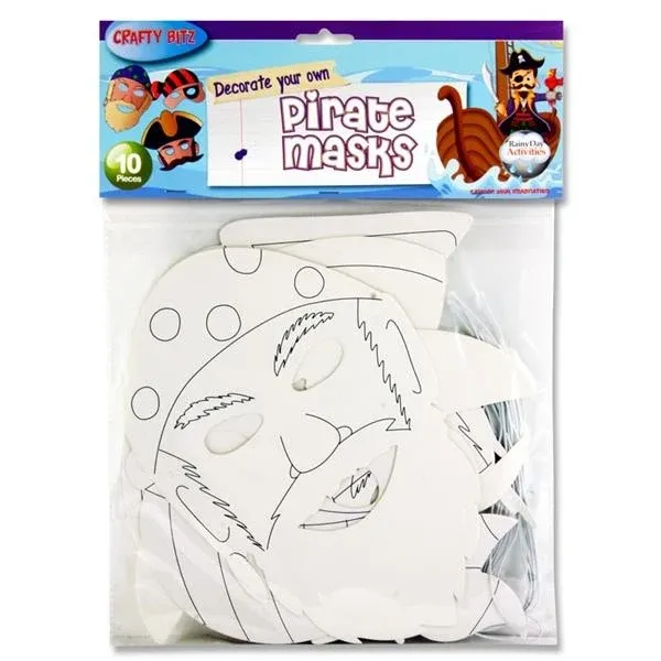 Crafty Bitz Masks - Pirates (10 Pack)