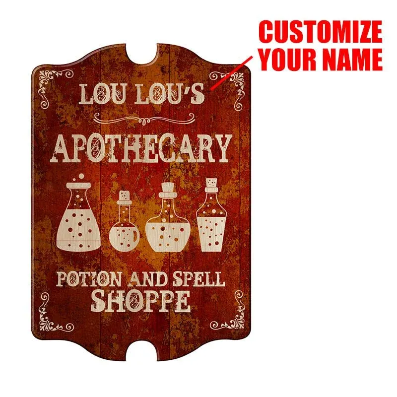 Custom Wood Sign - Tavern Shaped - Apothecary - Bar Products - Wood Sign